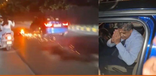 Delhi RK Puram car bike accident