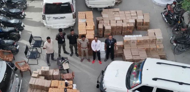 Samastipur Liquor Smuggling Container Scorpio