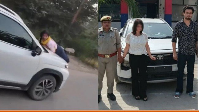 Meerut car bonnet incident