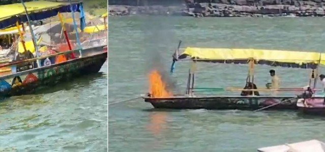 Omkareshwar boat fire incident